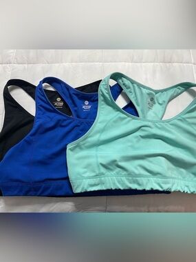 Old Navy Sports Bras Pack (3 bras) - Black, Royal Blue, Mint Green